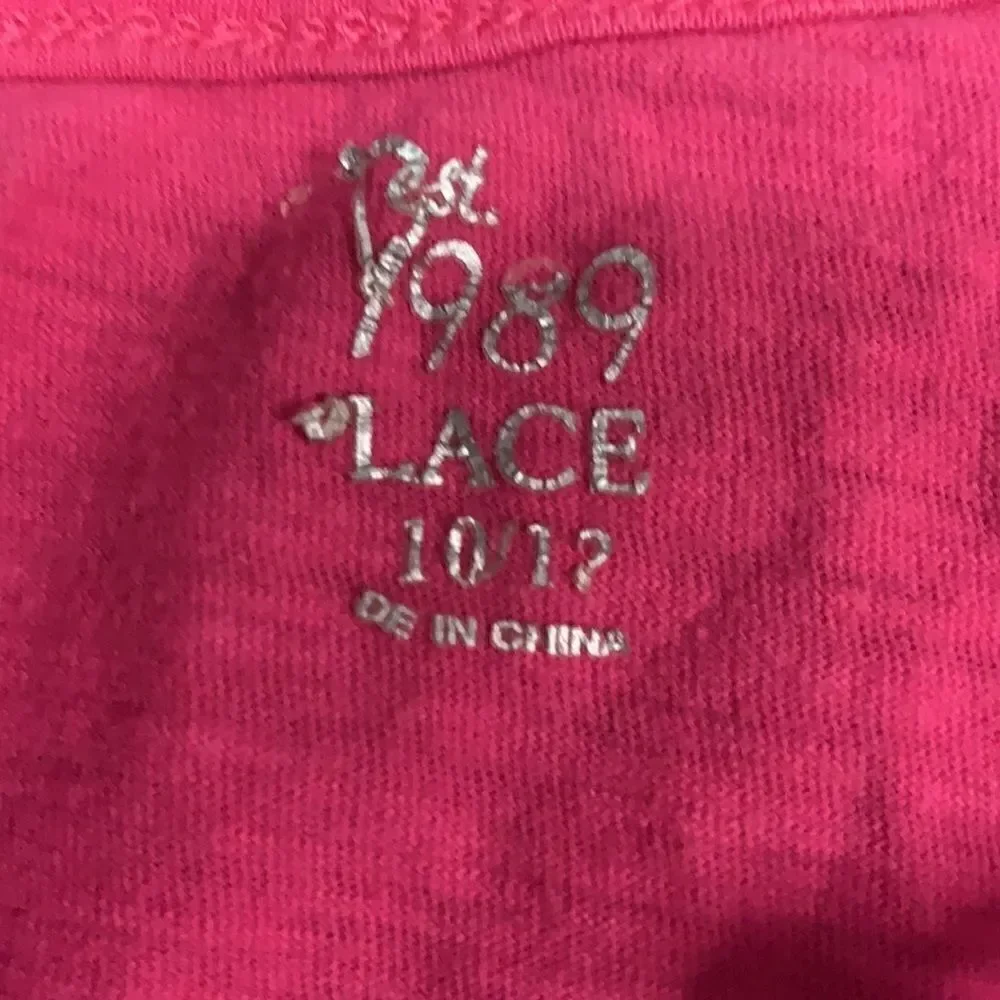 The Children’s Place Lace Ruffle Pink Tank top - Size 10/12